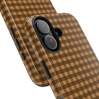 Farm Gingham iPhone Case | Brown