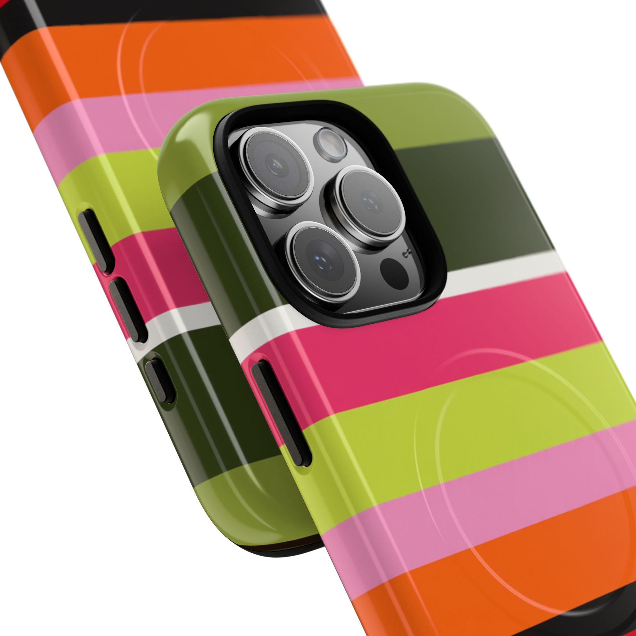 Berry Citrus Stripe MagSafe iPhone Case