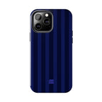 Bold Stripes iPhone Case | Navy Blue