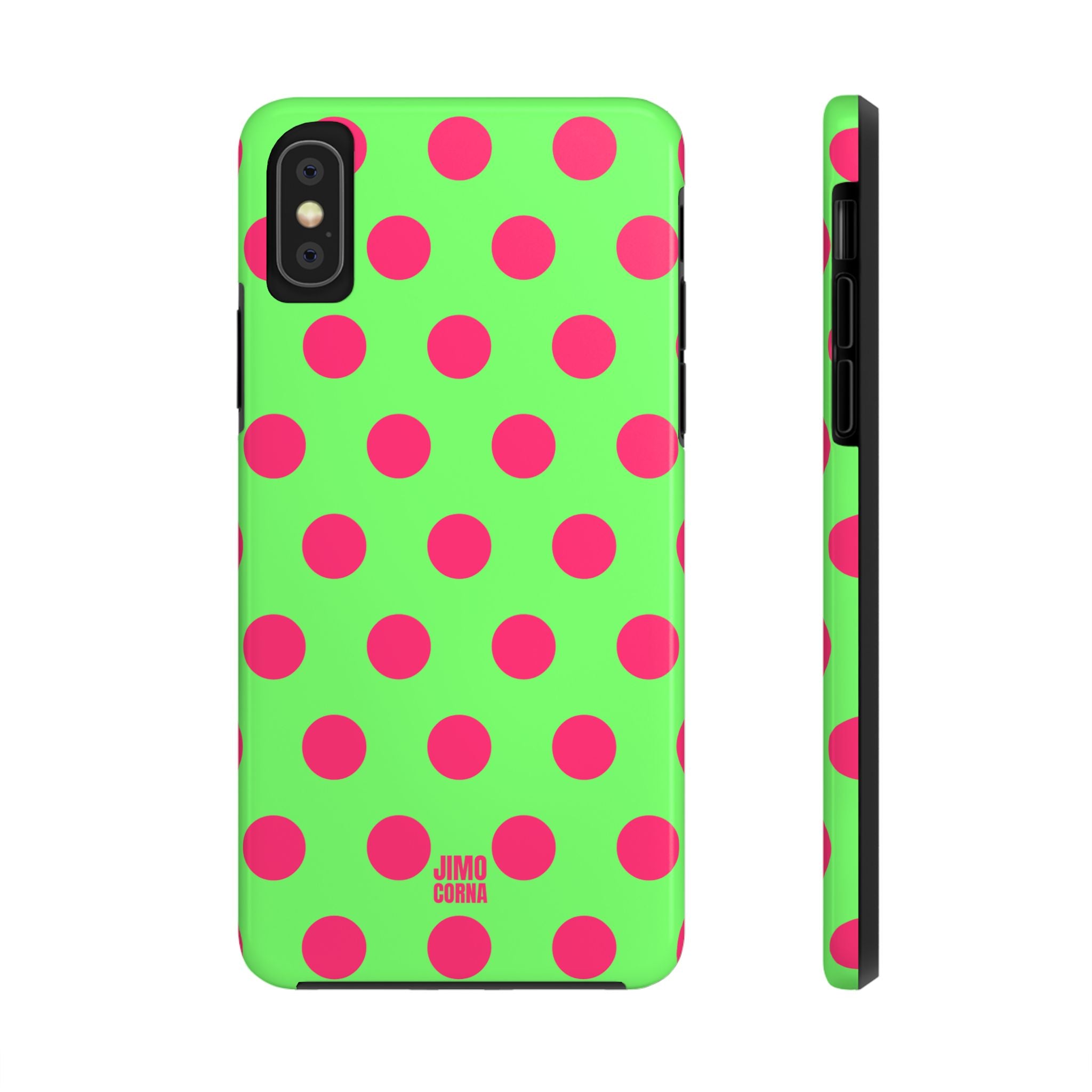 Big Polka Dot | Green and Pink