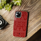 Holiday Knit | Red iPhone Case