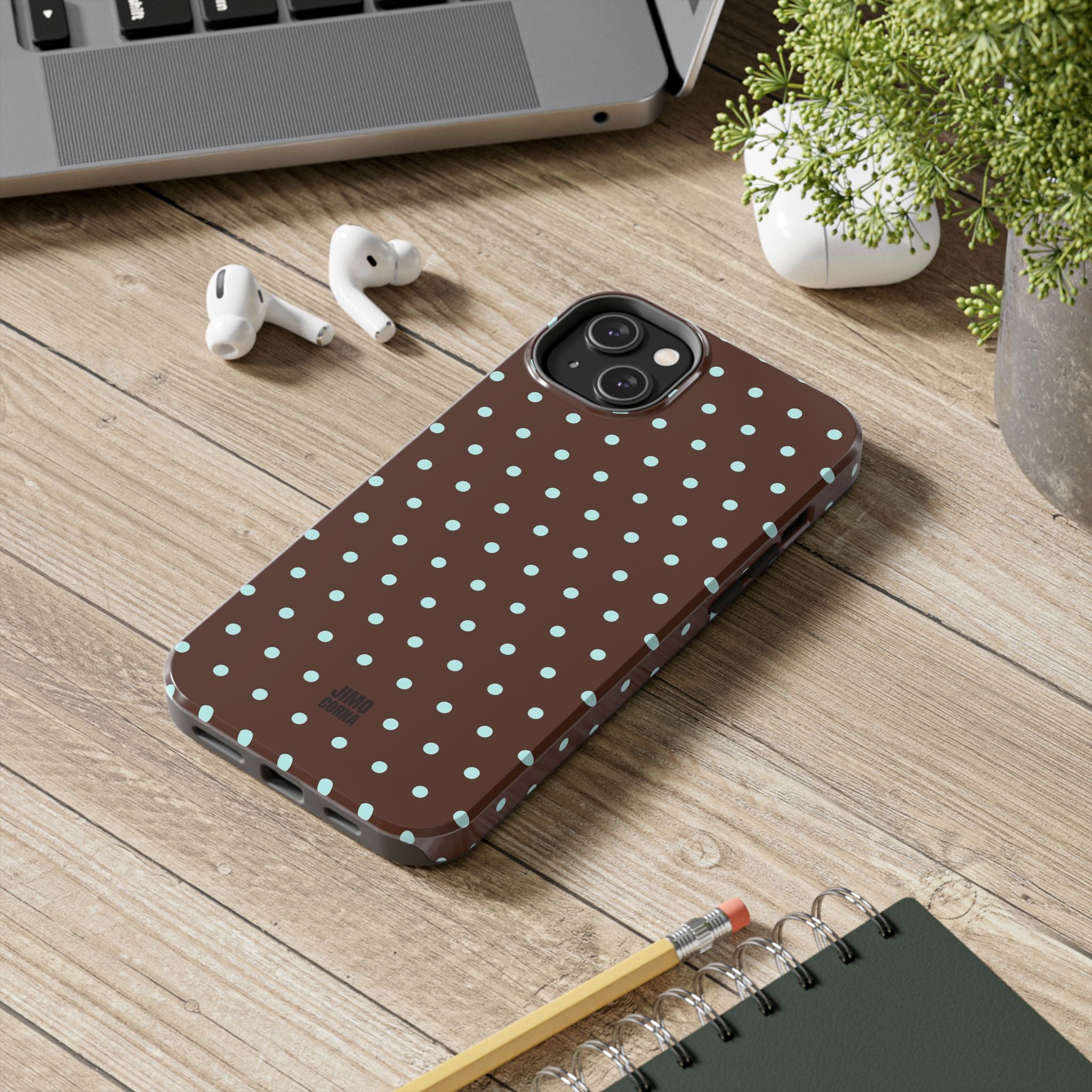 Polka Dot | Brown and Blue