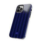Bold Stripes iPhone Case | Navy Blue