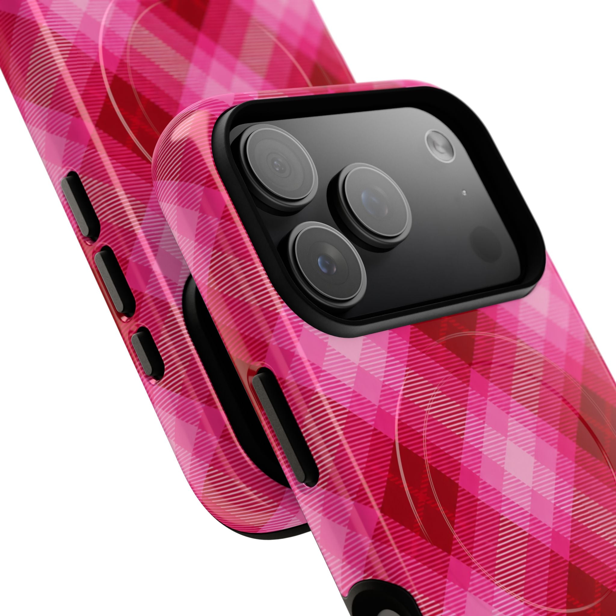 Pink Picnic Plaid MagSafe iPhone Case