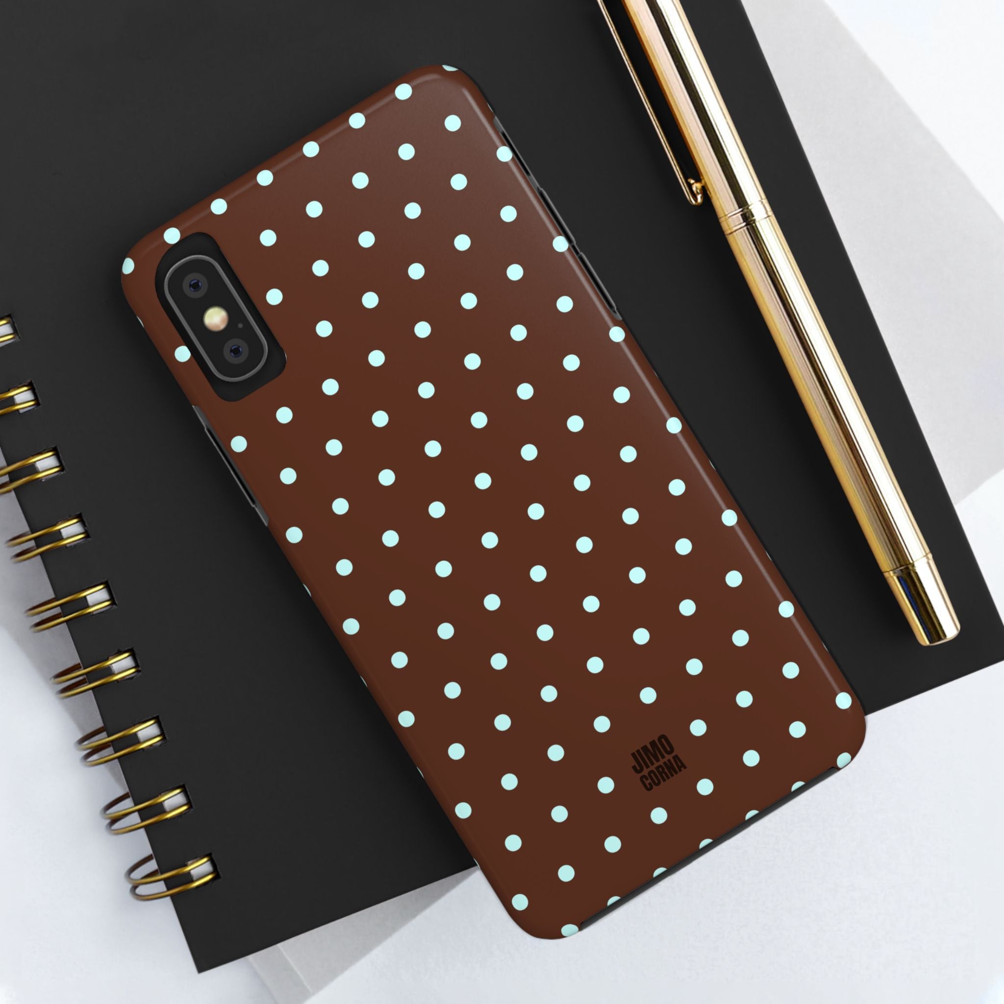 Polka Dot | Brown and Blue