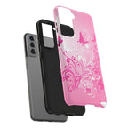 Pink Flutter Garden iPhone Case