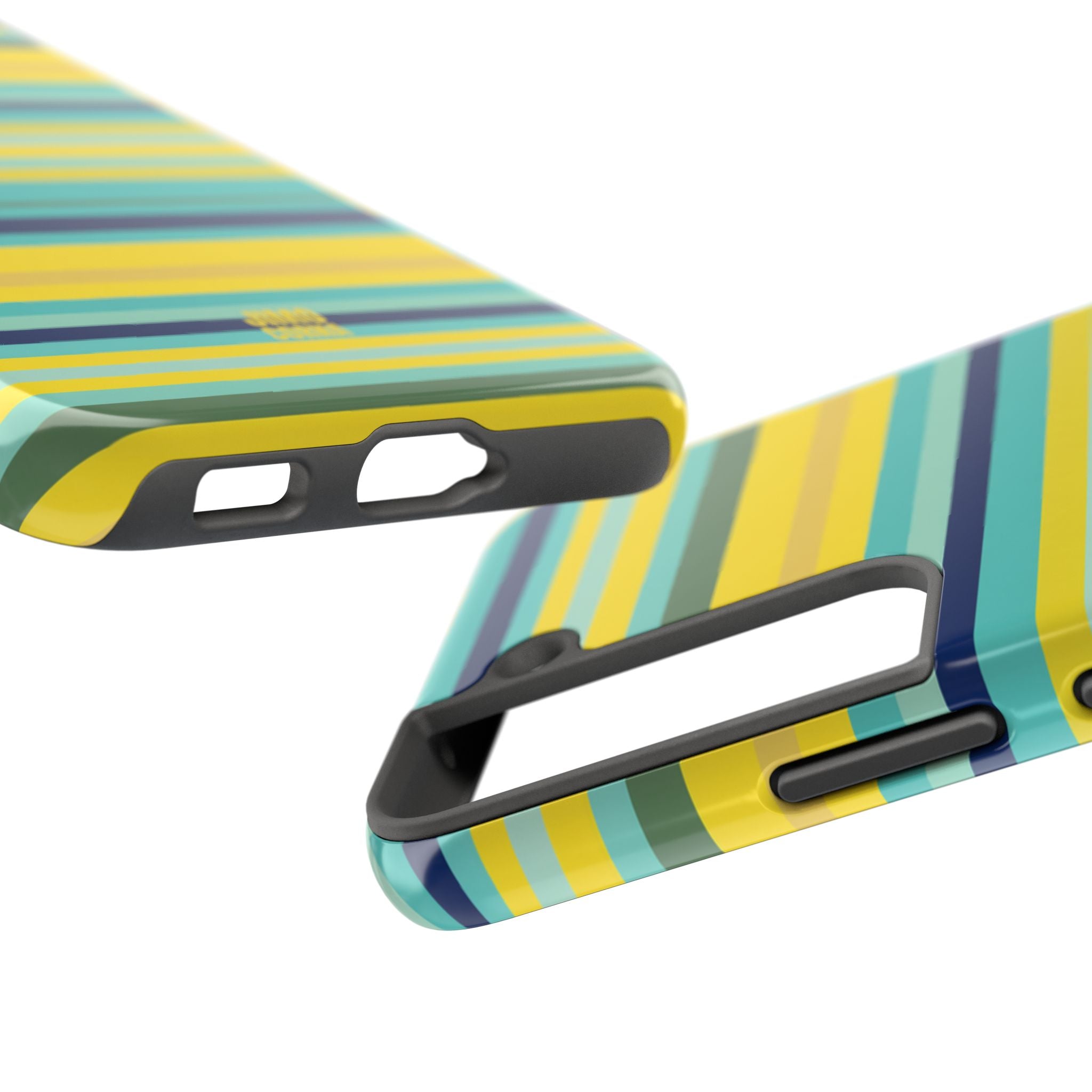 Blue Lemon Stripe Samsung Galaxy Case
