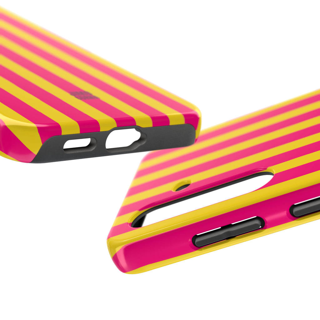 Bold Stripes Samsung Galaxy Case | Pink and Yellow