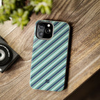 Angelina Stripes | Blue - iPhone Case