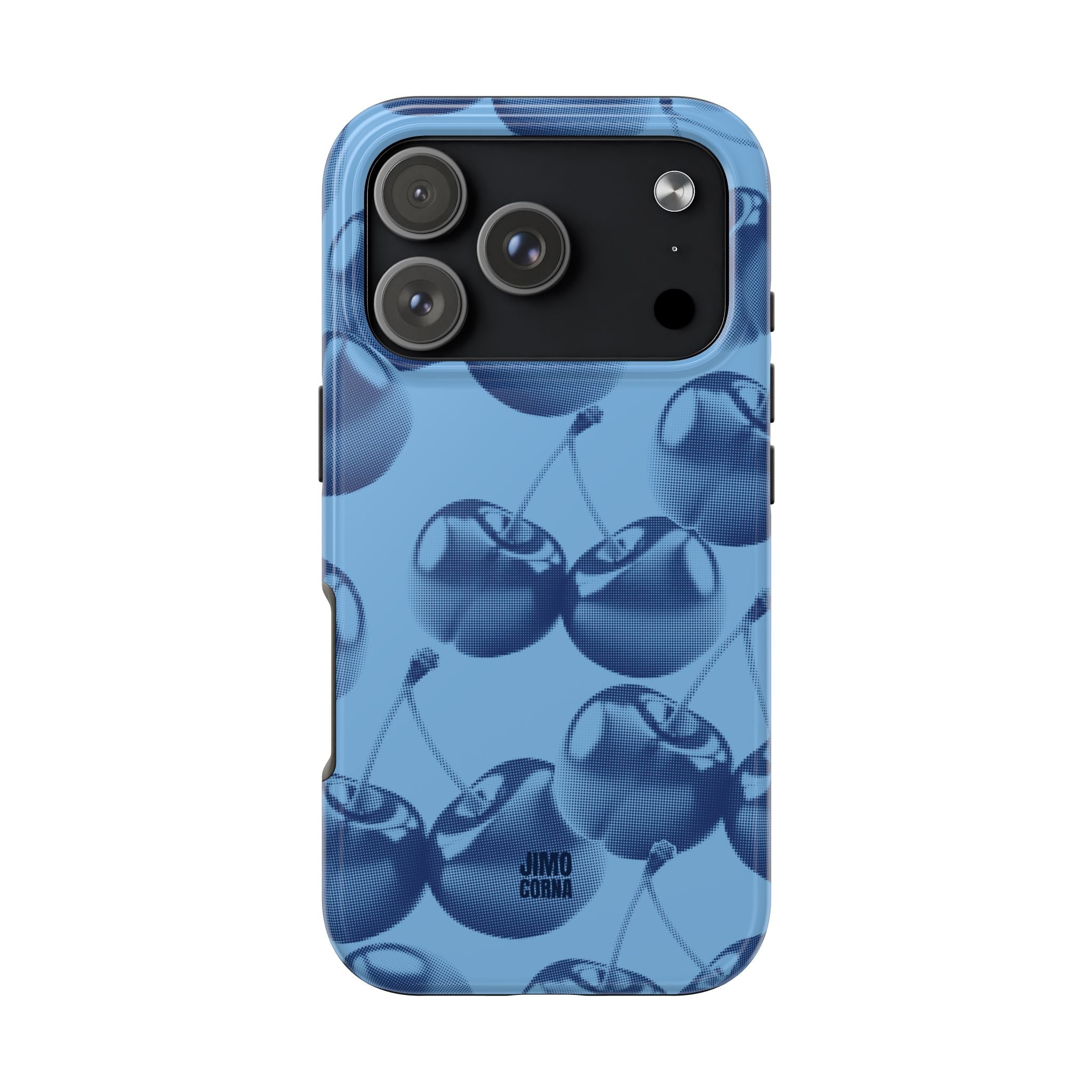 Blue Retro Cherries