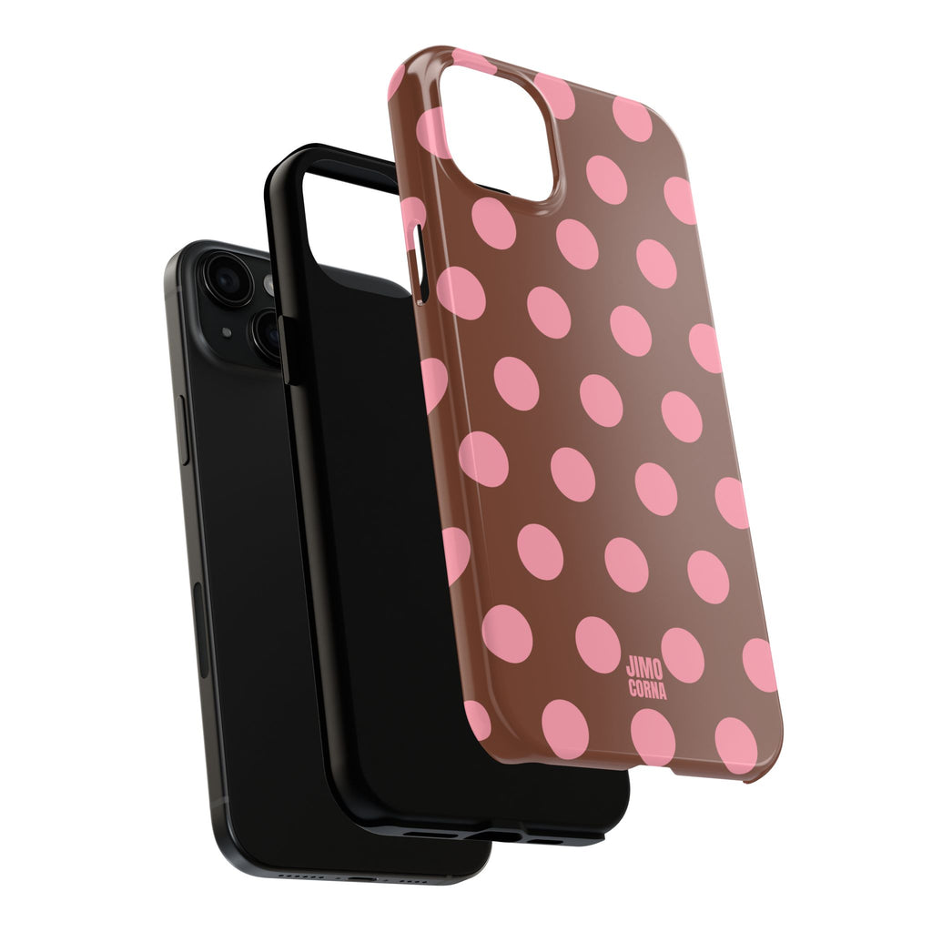 Big Polka Dot | Brown and Pink