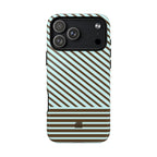 Asymmetrical Lines MagSafe iPhone Case | Blue and Brown