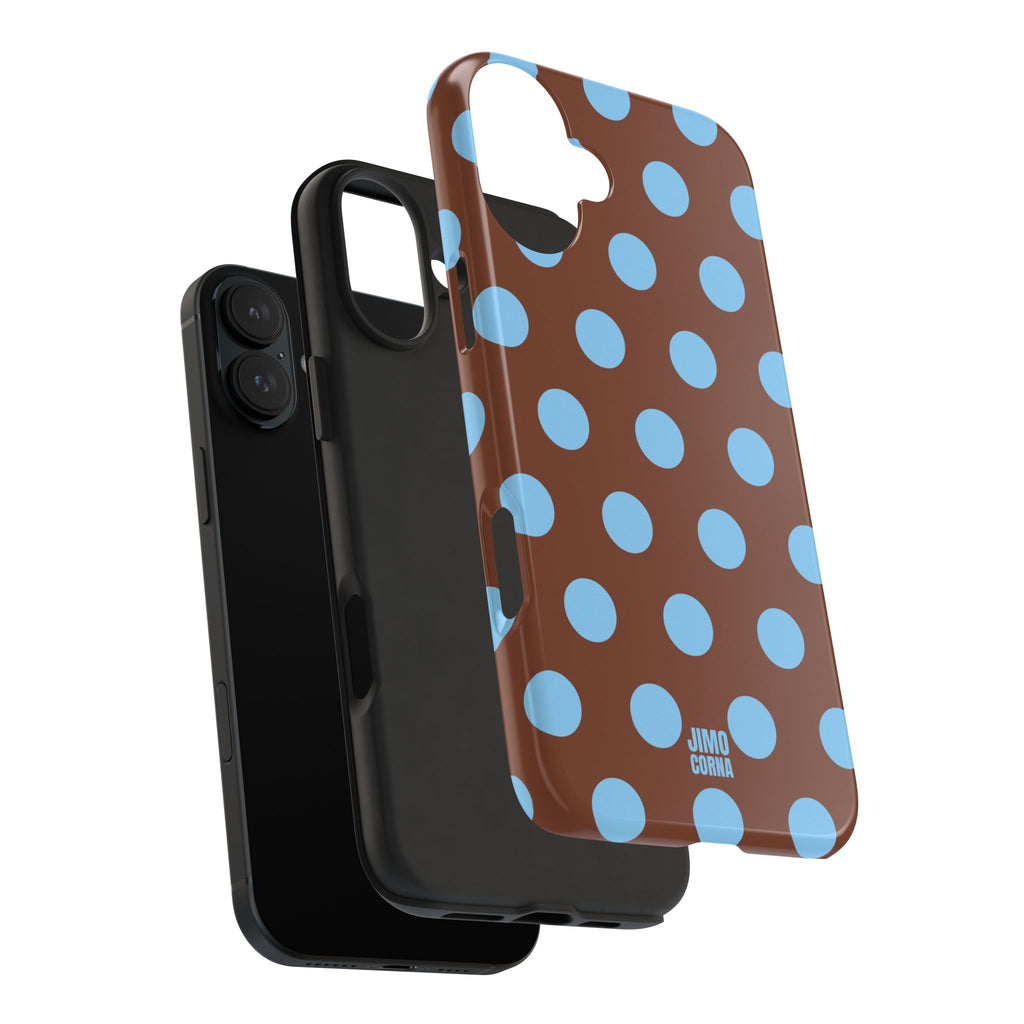 Big Polka Dot | Brown and Blue