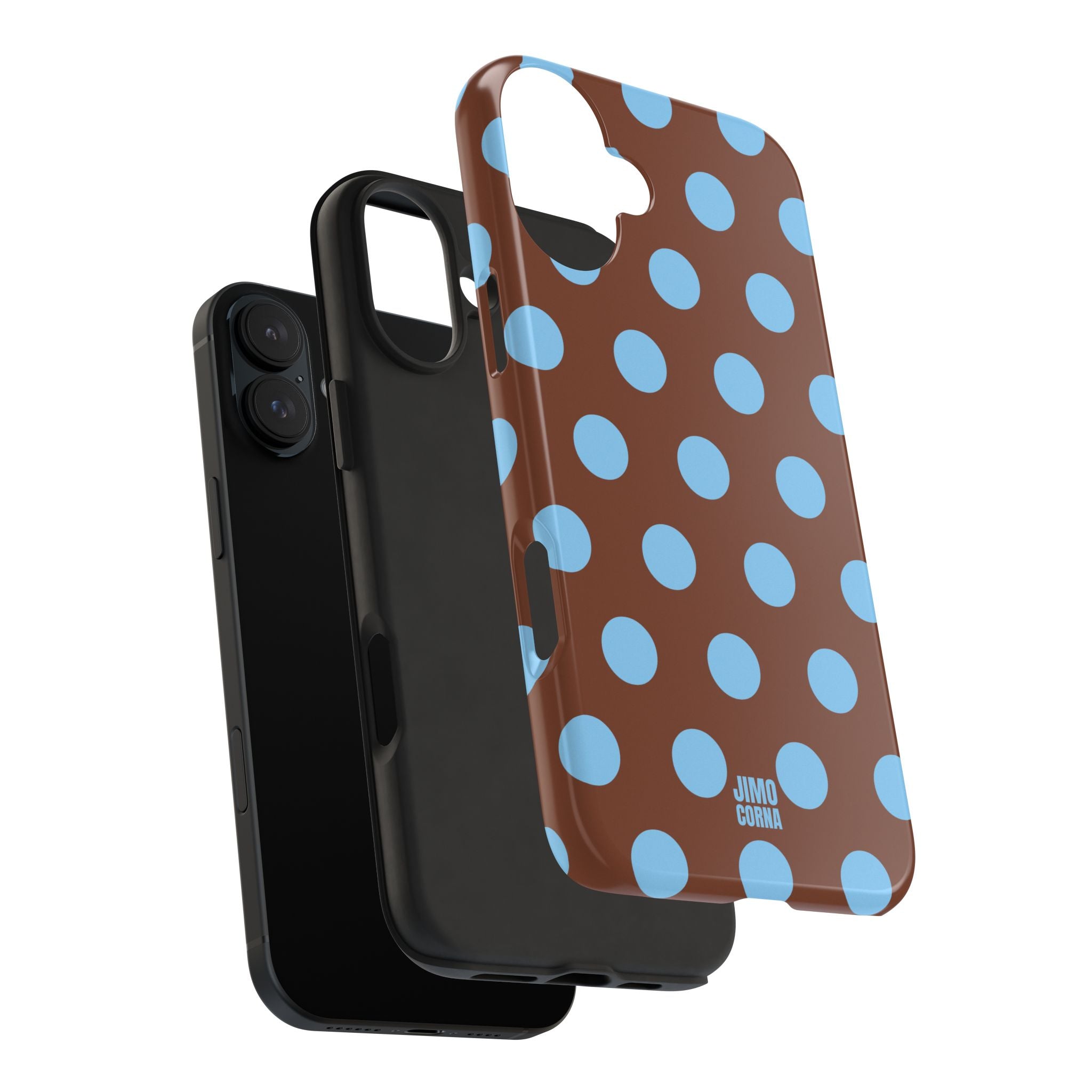 Big Polka Dot | Brown and Blue