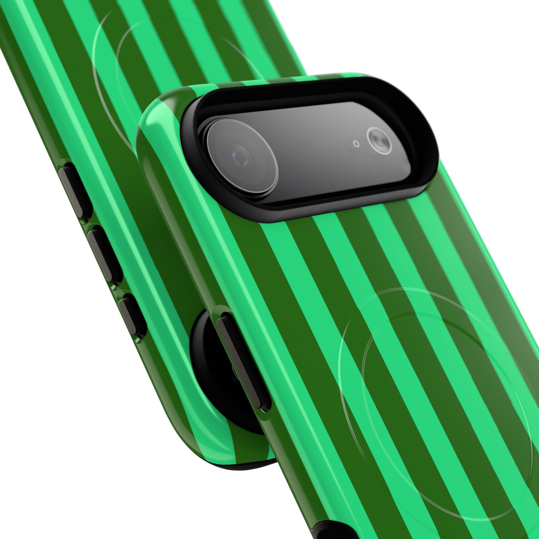 Bold Stripes MagSafe iPhone Case | Olive Green