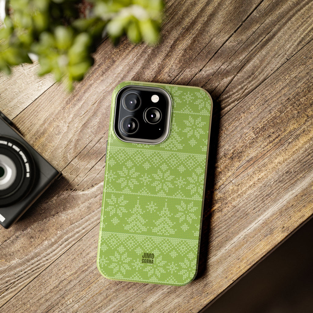 Holiday Knit | Green iPhone Case