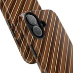 Angelina Stripes | Brown - iPhone Case