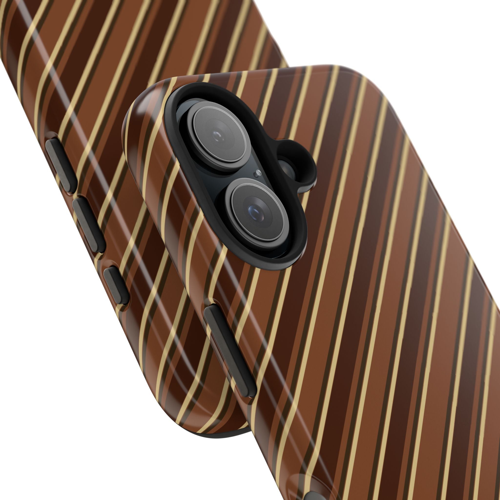 Angelina Stripes | Brown - iPhone Case