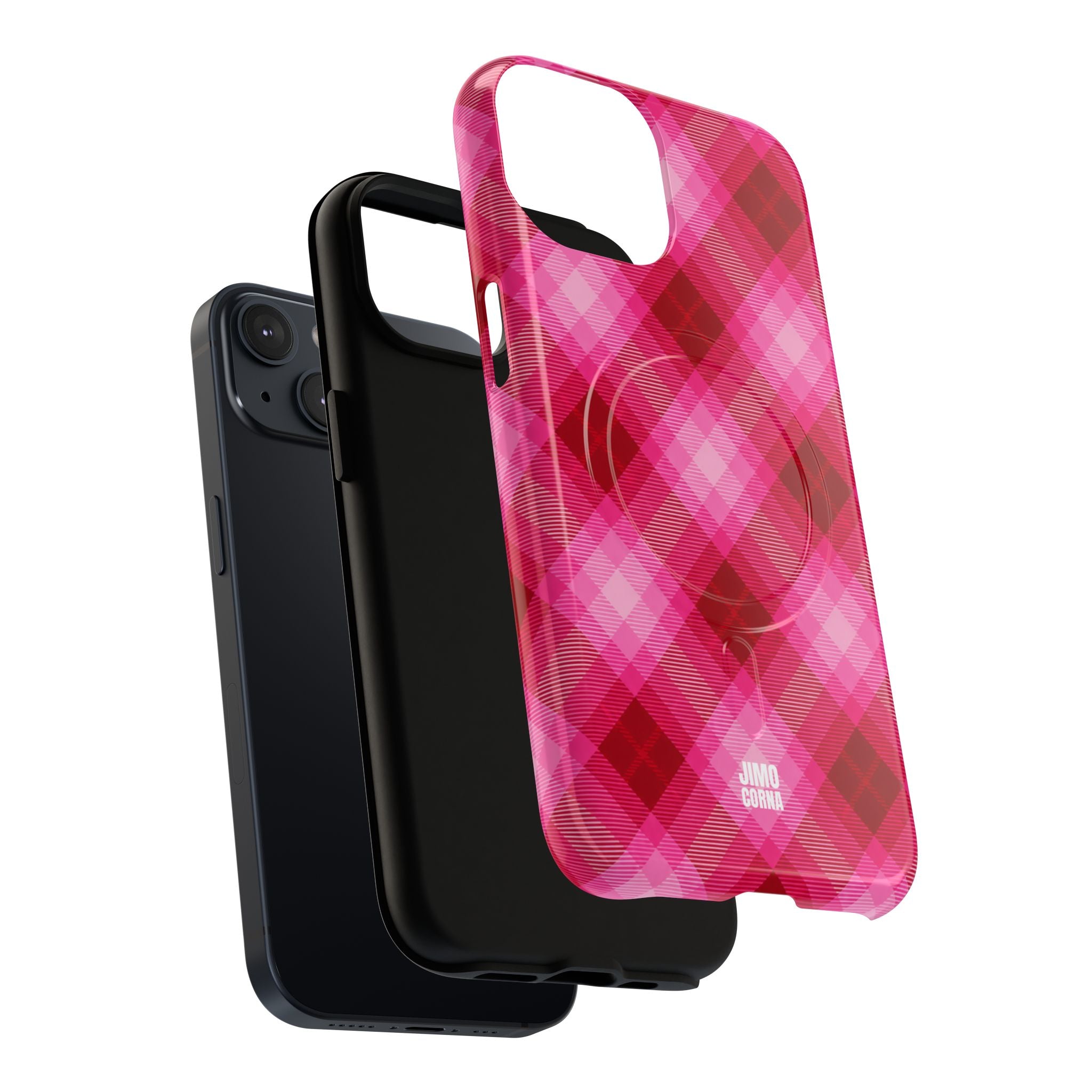 Pink Picnic Plaid MagSafe iPhone Case