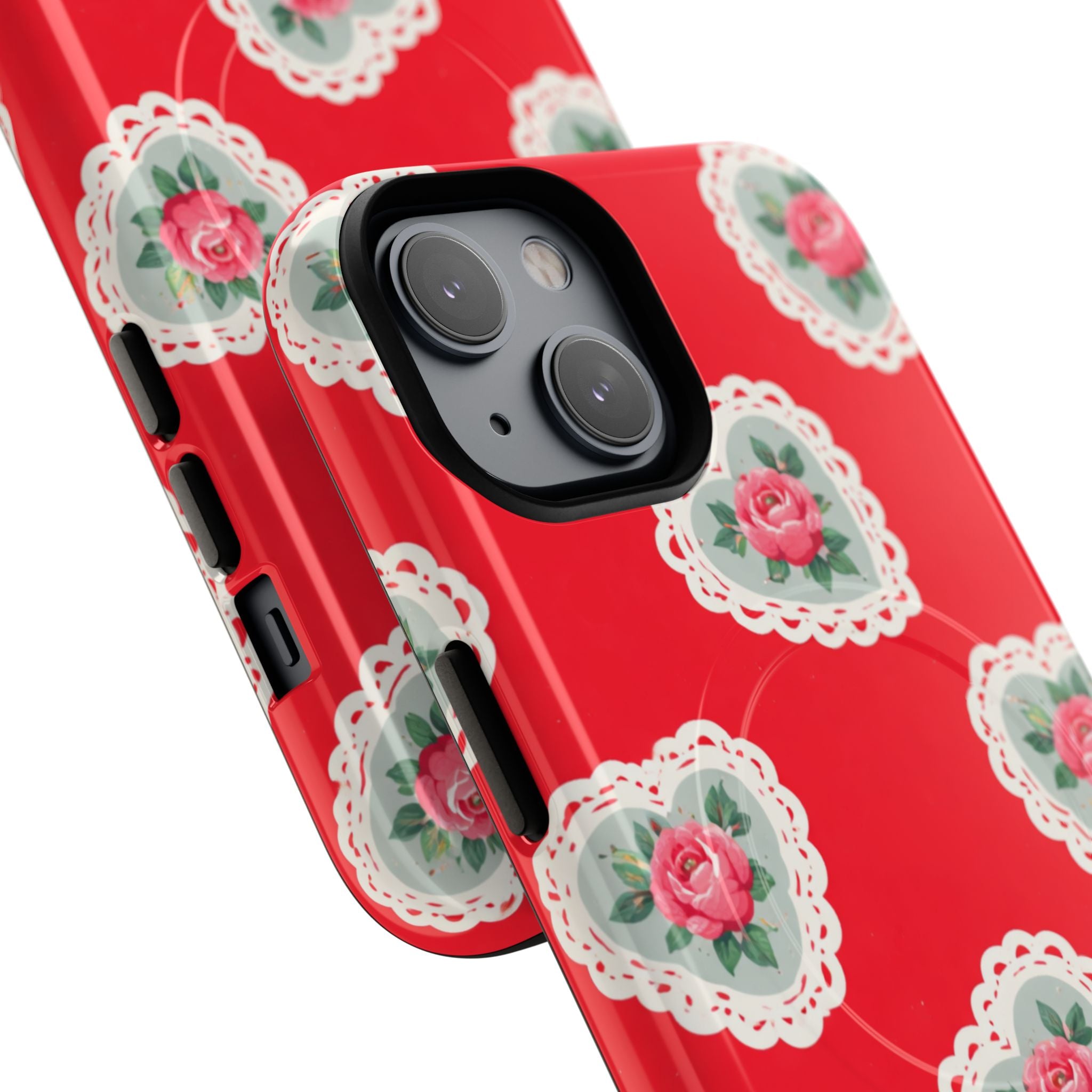 Rosy Lace MagSafe iPhone Case