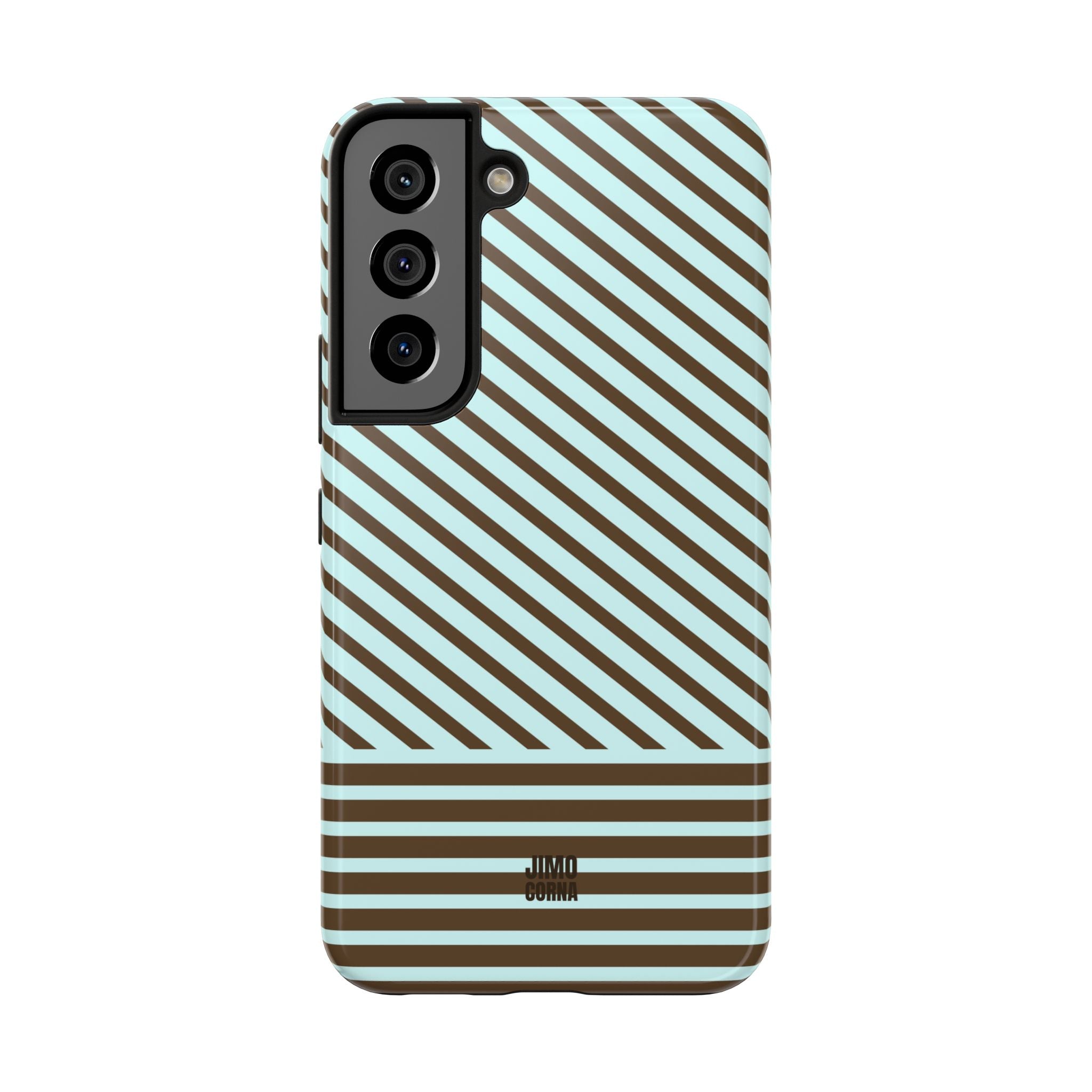 Asymmetrical Lines Samsung Galaxy Case | Blue and Brown