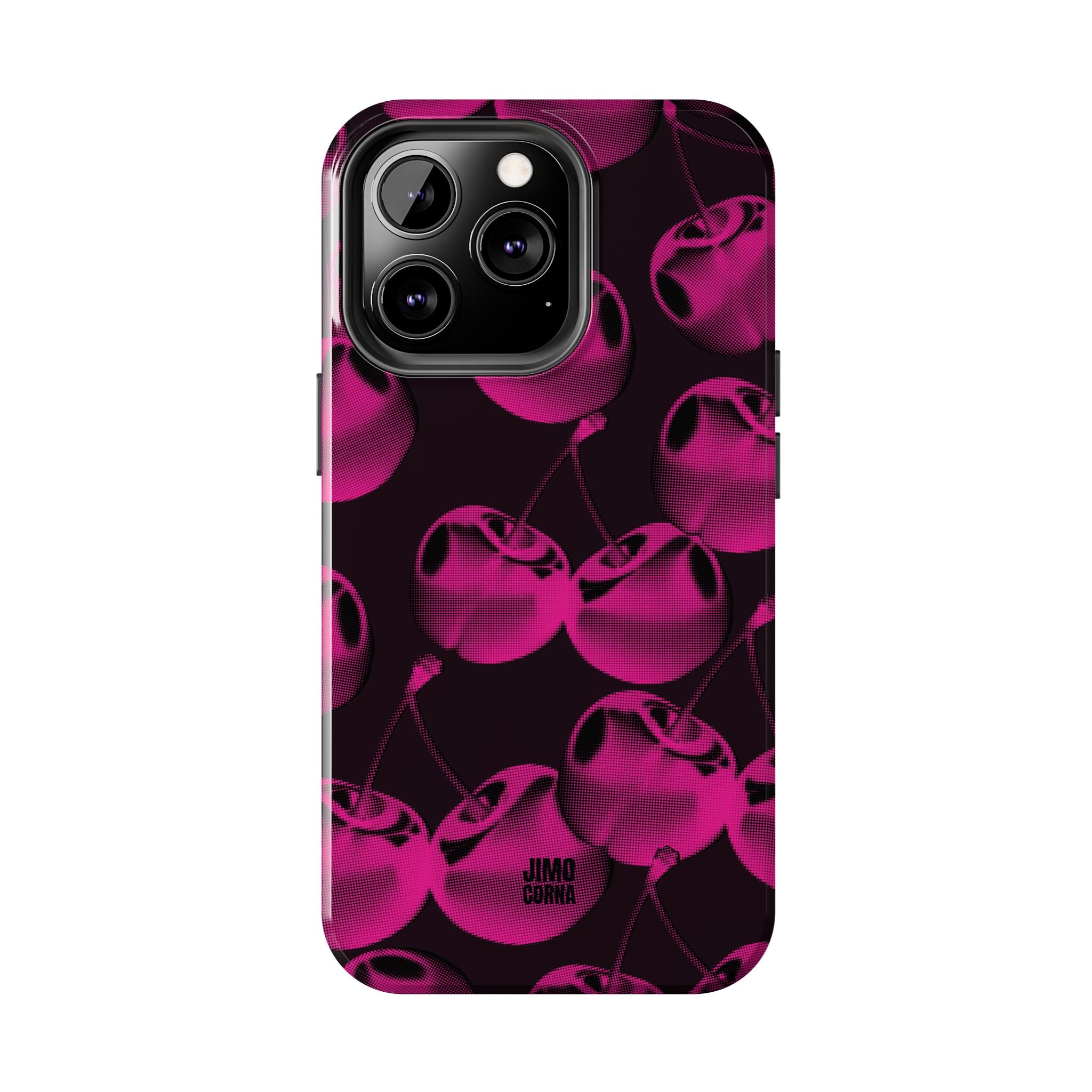 Hot Pink Retro Cherries