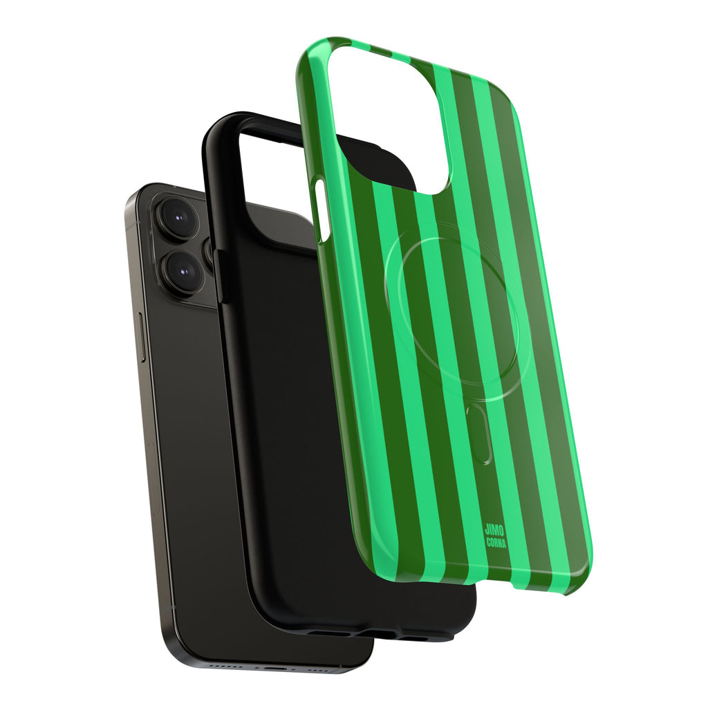 Bold Stripes MagSafe iPhone Case | Olive Green