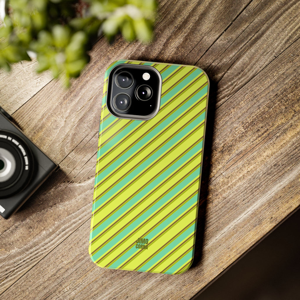 Angelina Stripes | Green - iPhone Case