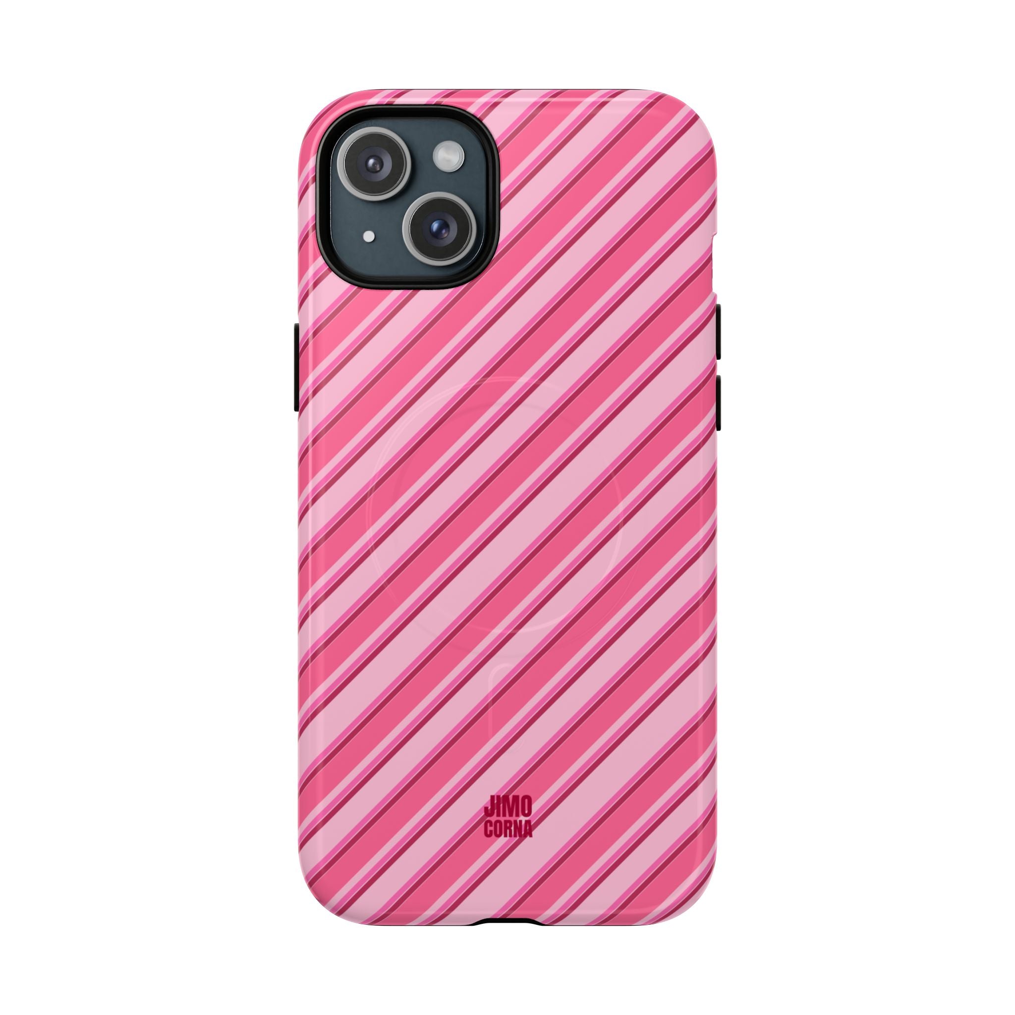 Angelina Stripes | Hot Pink - MagSafe iPhone Case