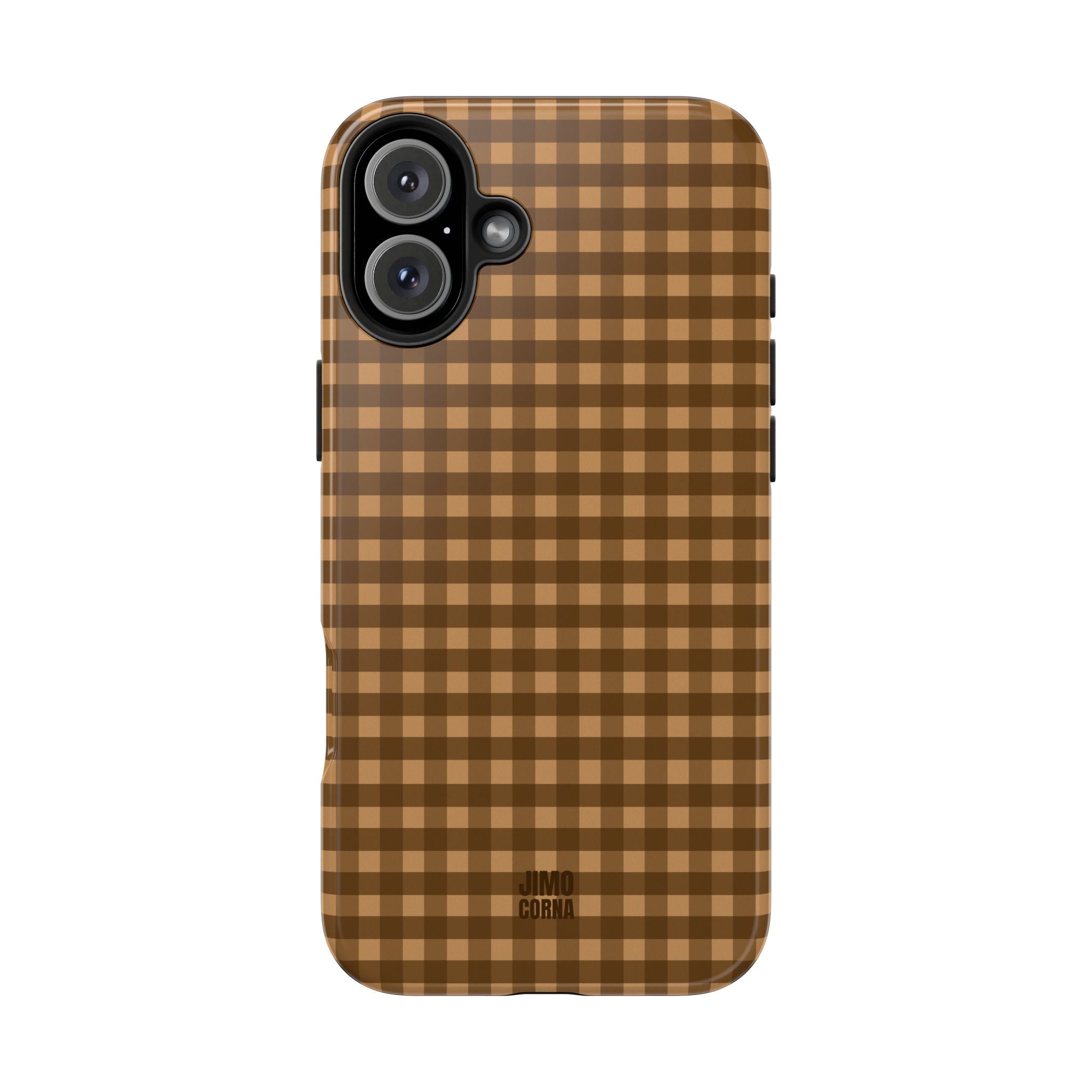 Farm Gingham iPhone Case | Brown