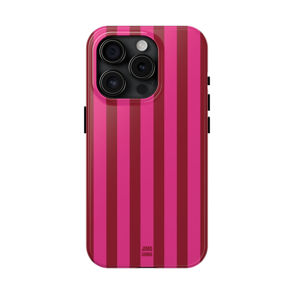 Strawberry Burst Bold Stripes