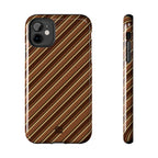 Angelina Stripes | Brown - iPhone Case