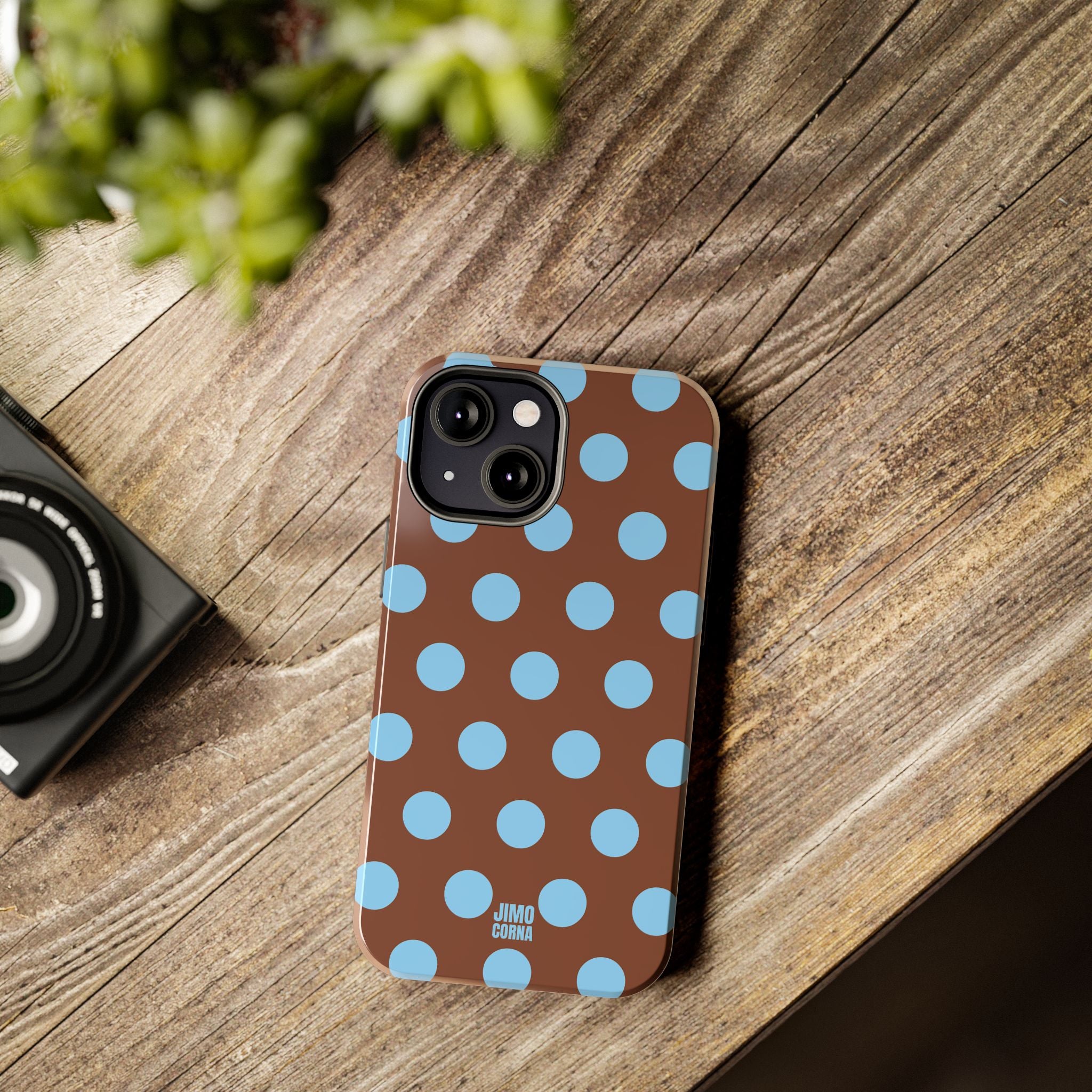 Big Polka Dot | Brown and Blue