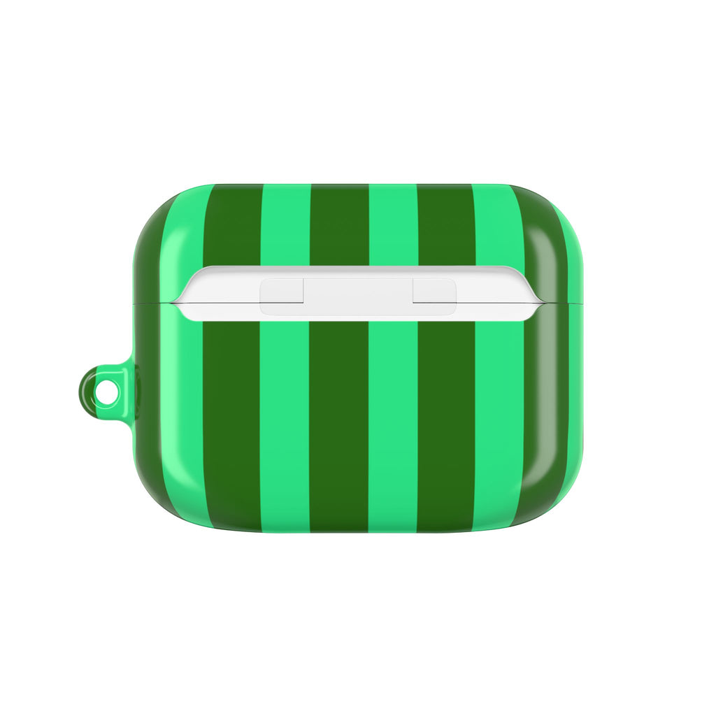 Bold Stripes AirPods Case | Olive Green