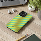 Angelina Stripes | Green - iPhone Case