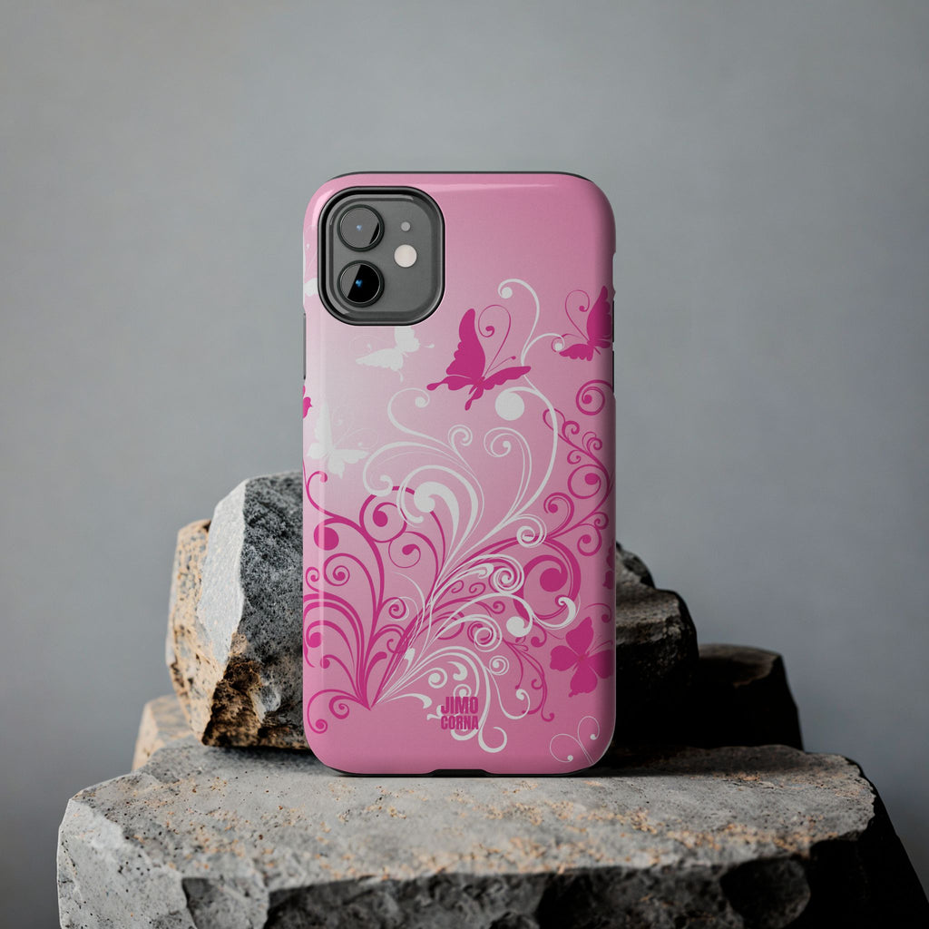 Pink Flutter Garden iPhone Case