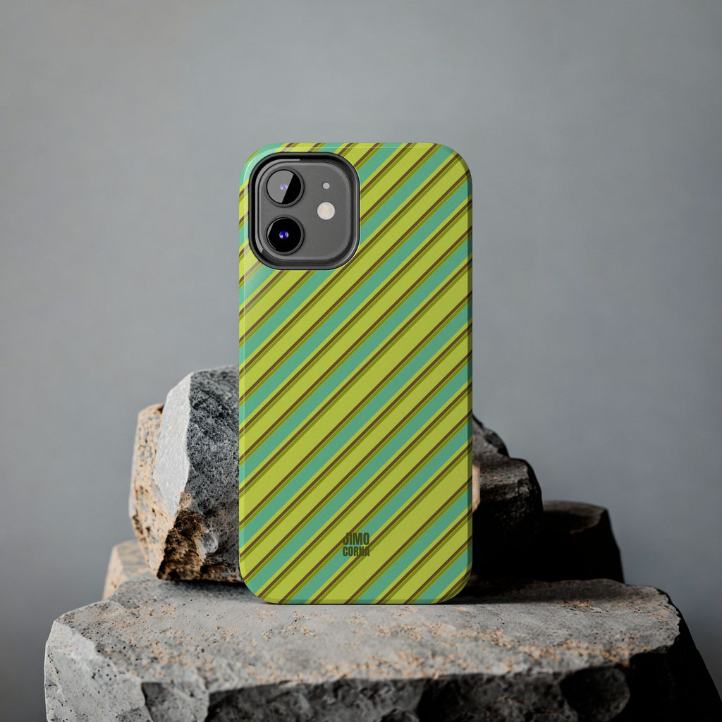 Angelina Stripes | Green - iPhone Case