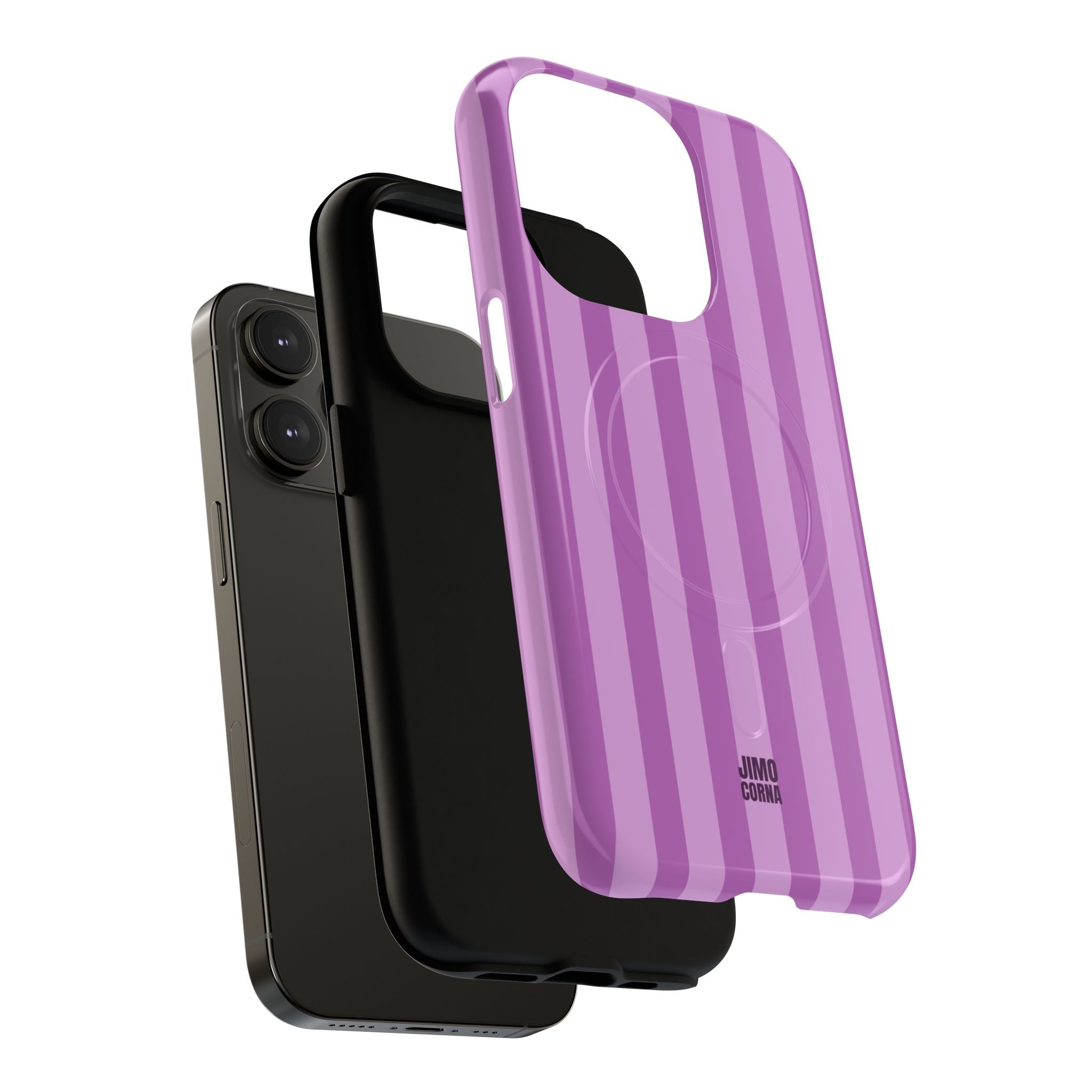Bold Stripes MagSafe iPhone Case | Plum