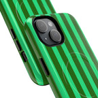 Bold Stripes MagSafe iPhone Case | Olive Green