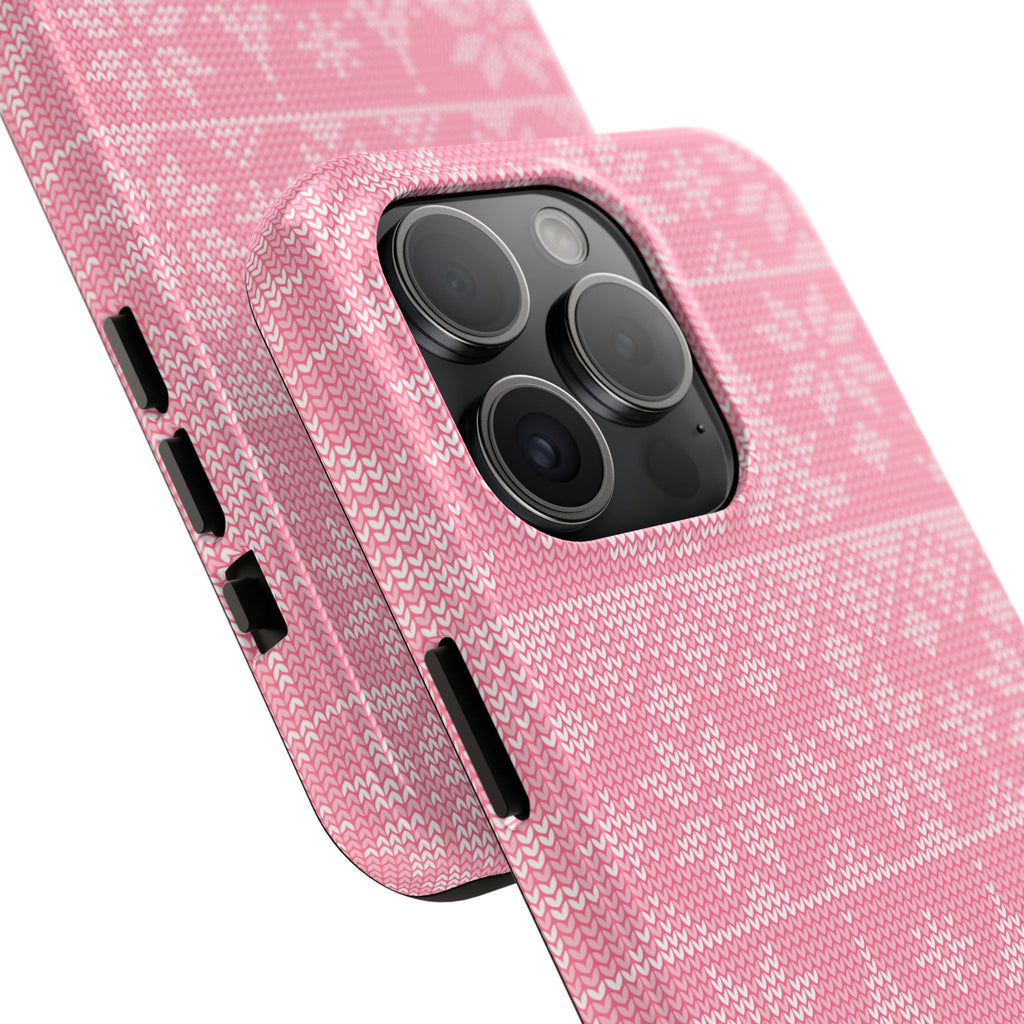 Holiday Knit | Pink iPhone Case