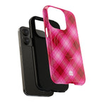 Pink Picnic Plaid MagSafe iPhone Case