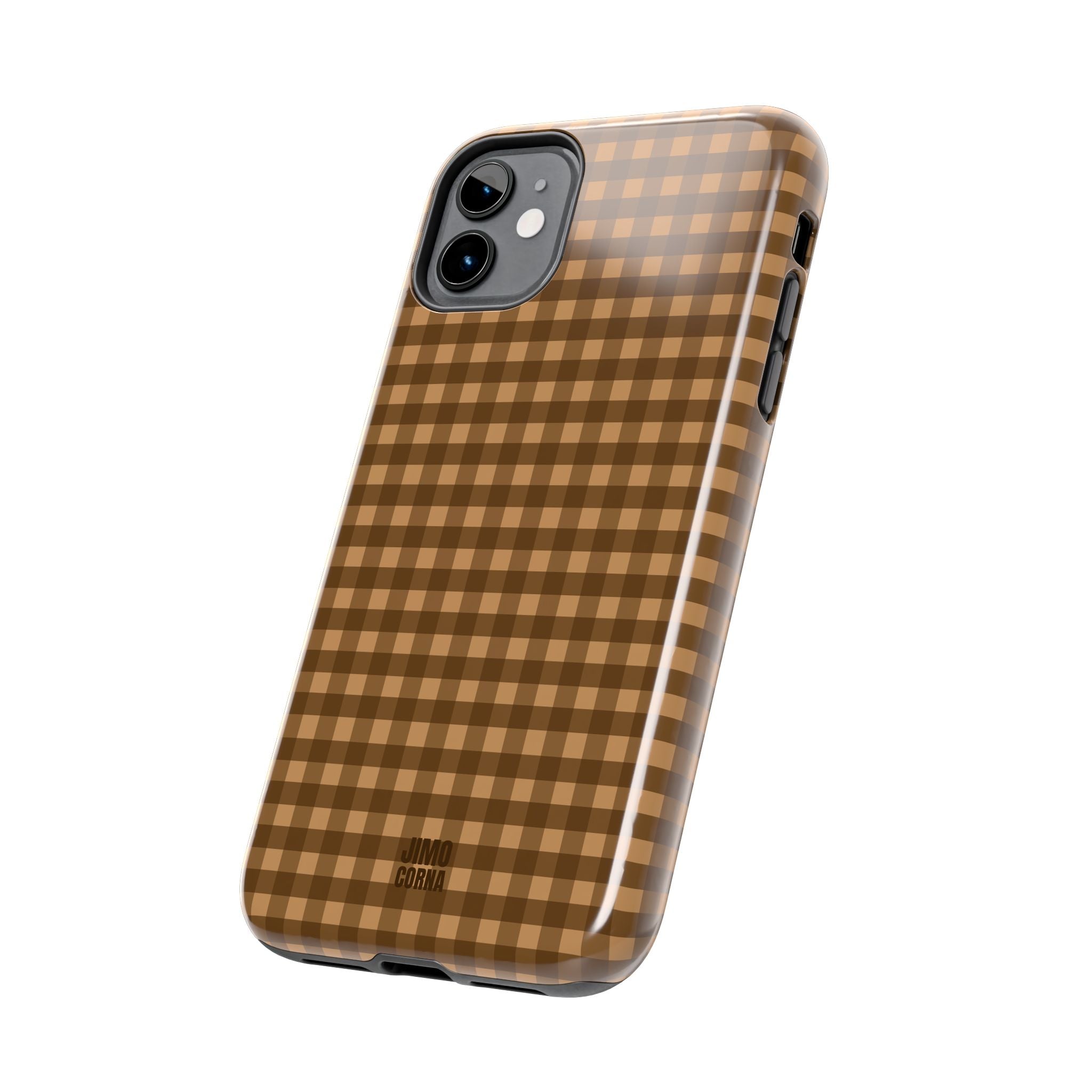 Farm Gingham iPhone Case | Brown
