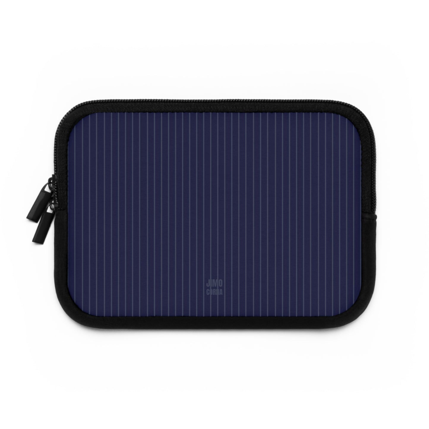 Navy Blue Soft Stripes Laptop Sleeve