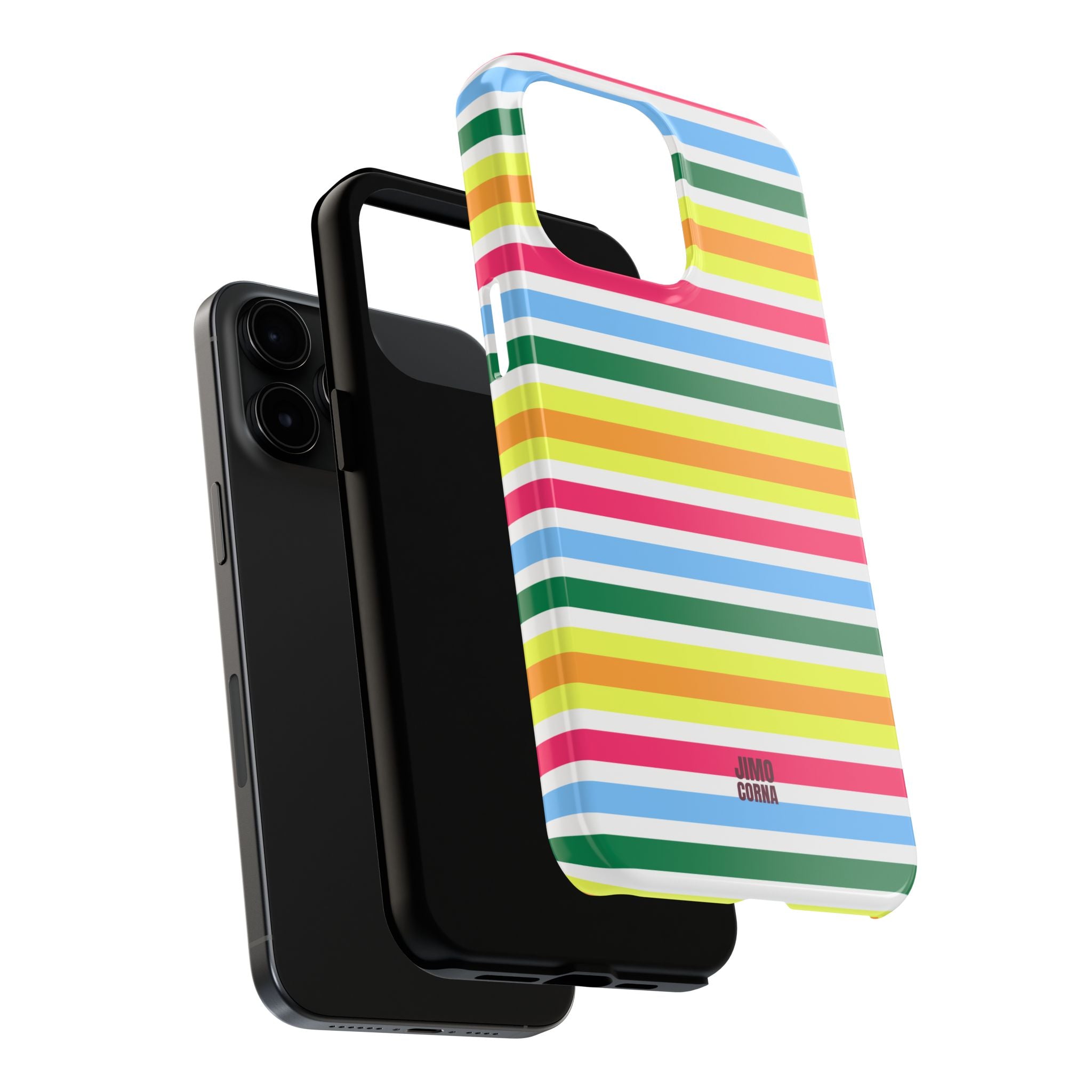 Rainbow Sorbet Stripe iPhone Case