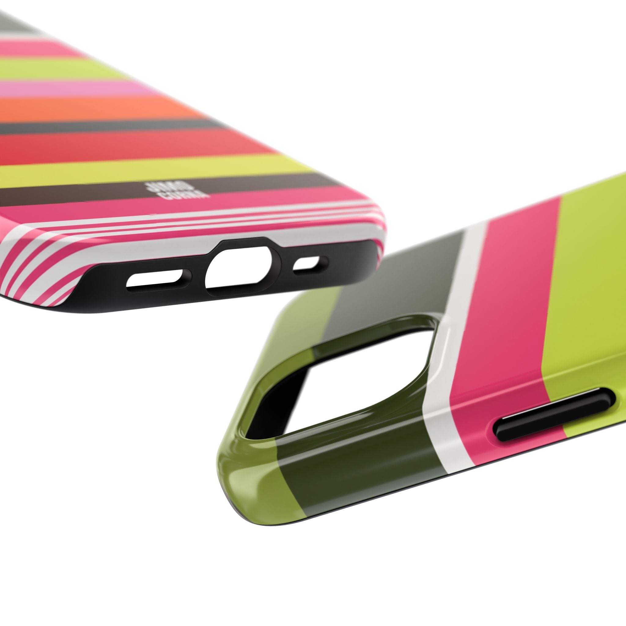Berry Citrus Stripe iPhone Case