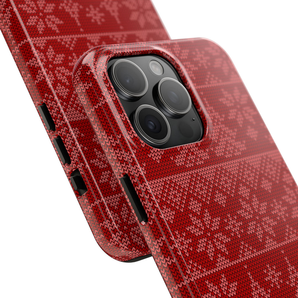 Holiday Knit | Red iPhone Case