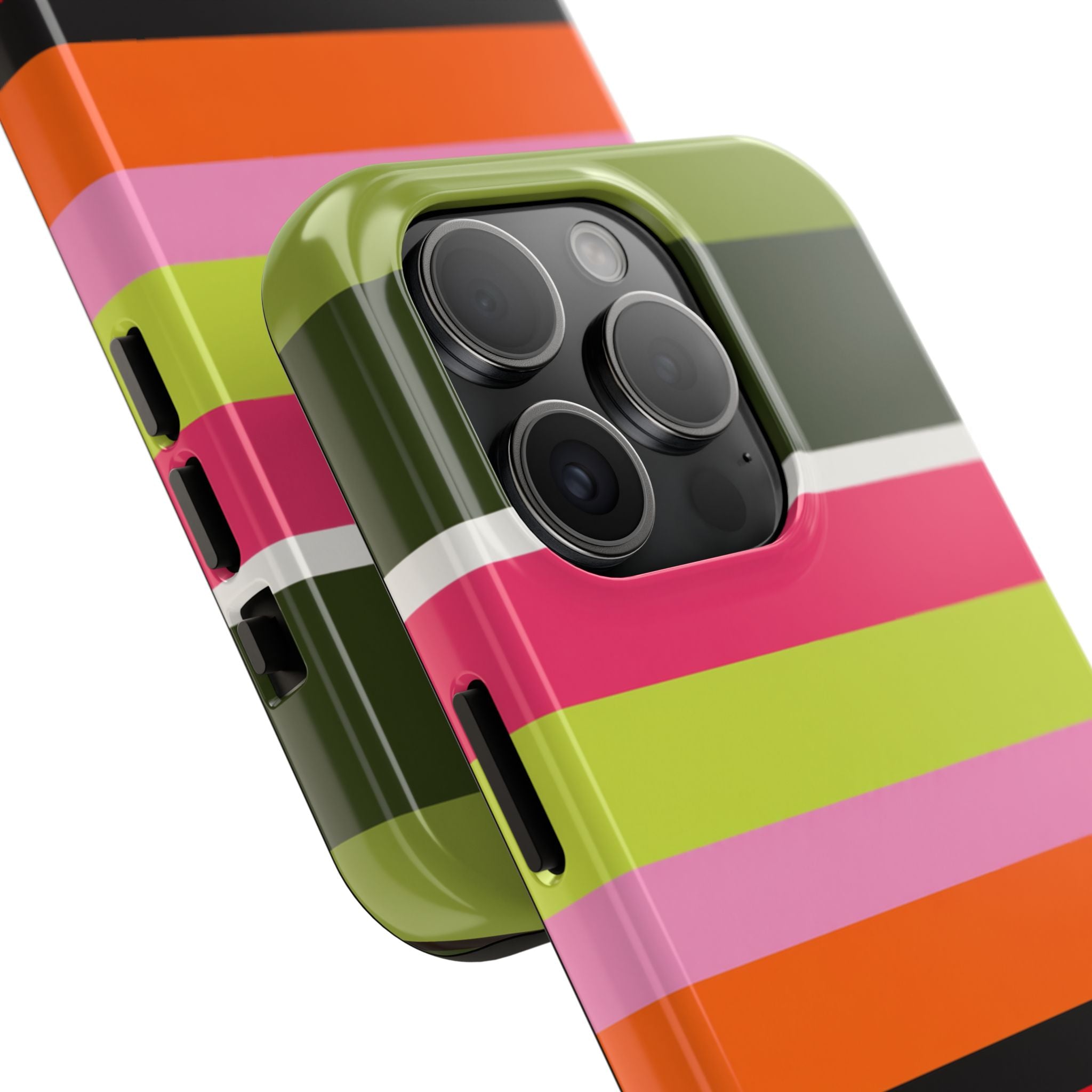 Berry Citrus Stripe iPhone Case