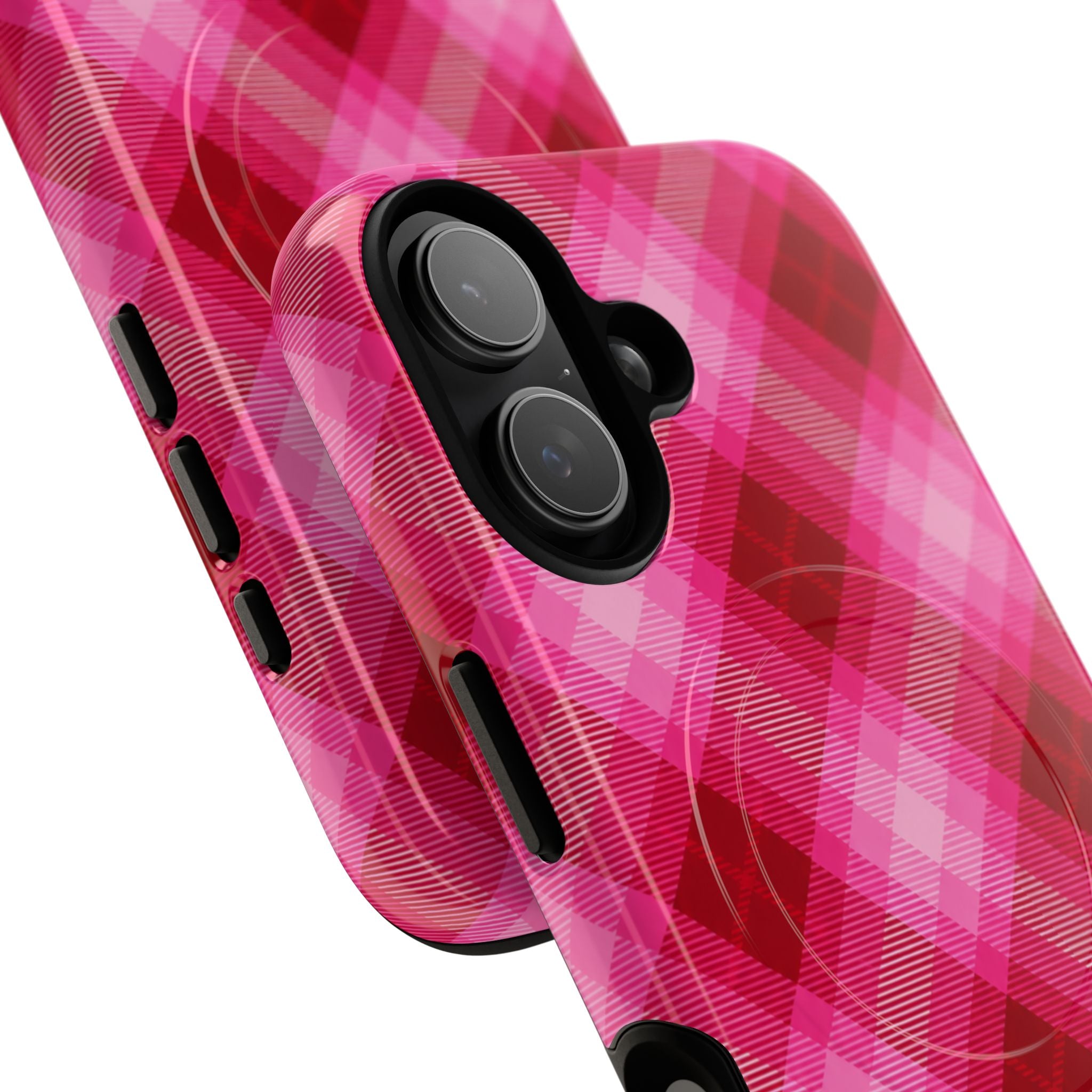 Pink Picnic Plaid MagSafe iPhone Case