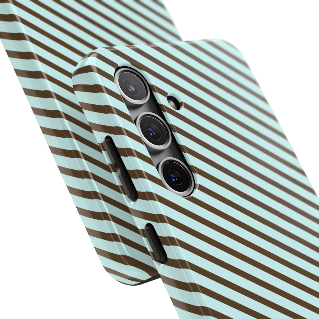 Asymmetrical Lines Samsung Galaxy Case | Blue and Brown