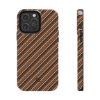 Angelina Stripes | Brown - iPhone Case